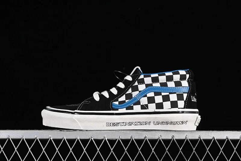 All categories Vans Vans series Vans Mid Vans SK8-Mid x Liberaiders Qianzhihe joint black and white checkerboard mid-top casual sneakers VN0A3TKNQXH